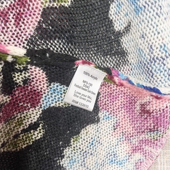 Show Me Your Mumu Festibell Floral Bell Sleeve Pullover Tunic Sweater Large - Picture 5 of 6